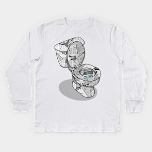 Toilet Paper Kids Long Sleeve T-Shirt